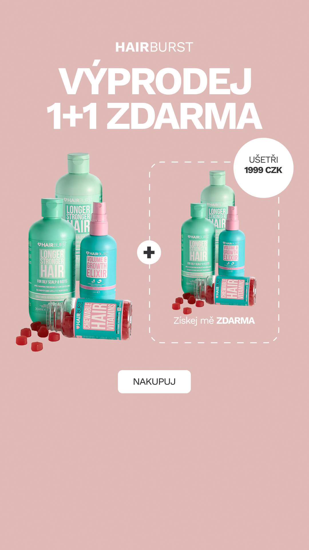 Hairburst Czech Republic Facebook ad