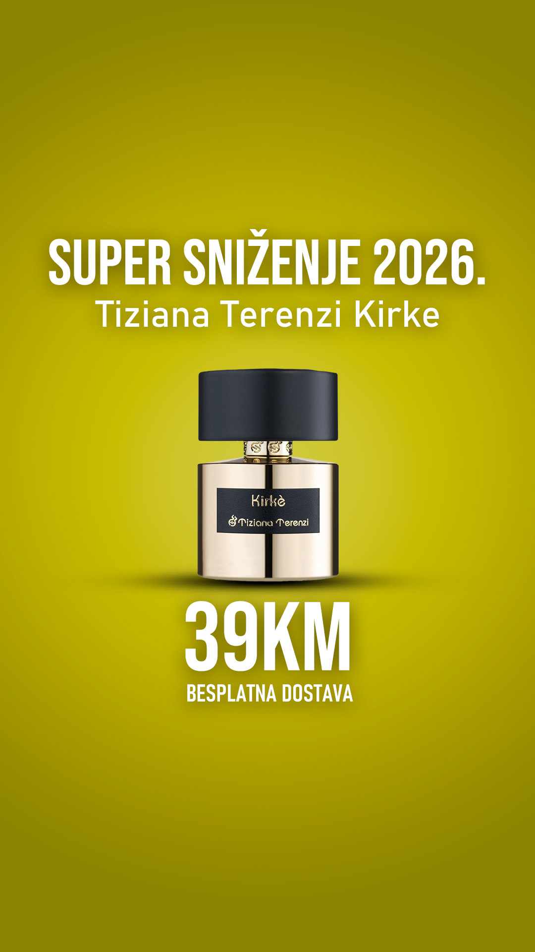 Aroma Parfemi BiH Facebook ad: Tiziana Terenzi Kirke + 2+1 GRATIS!