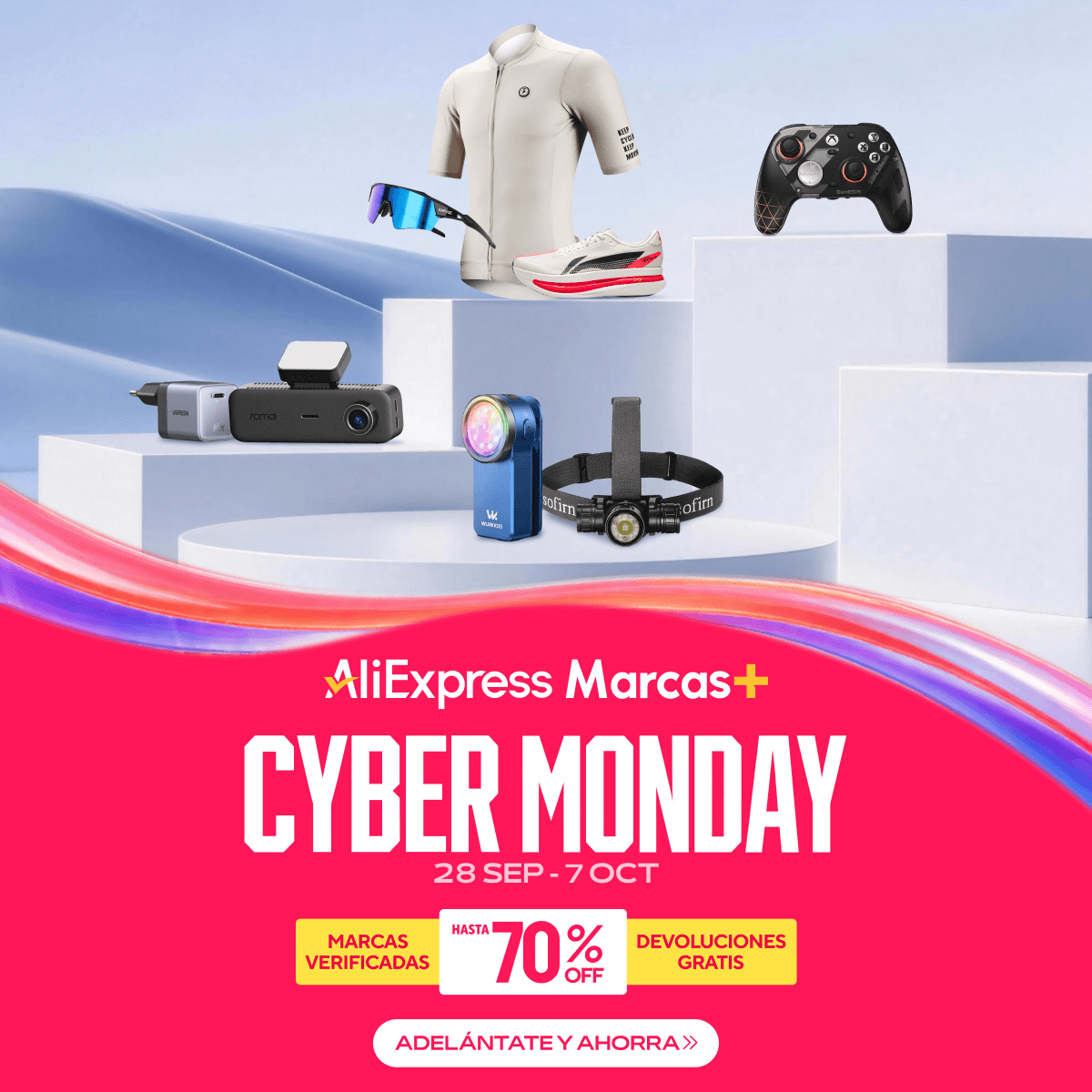AliExpress Facebook ad: Cyber Monday: Lenovo con 70% OFF