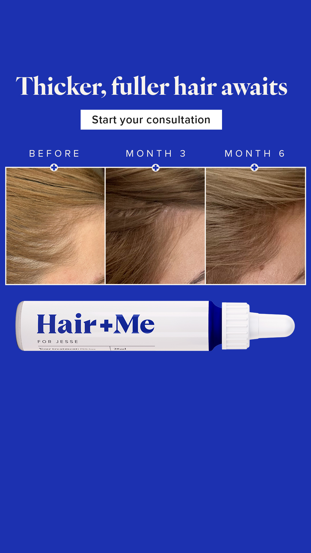 Hair + Me Facebook ad