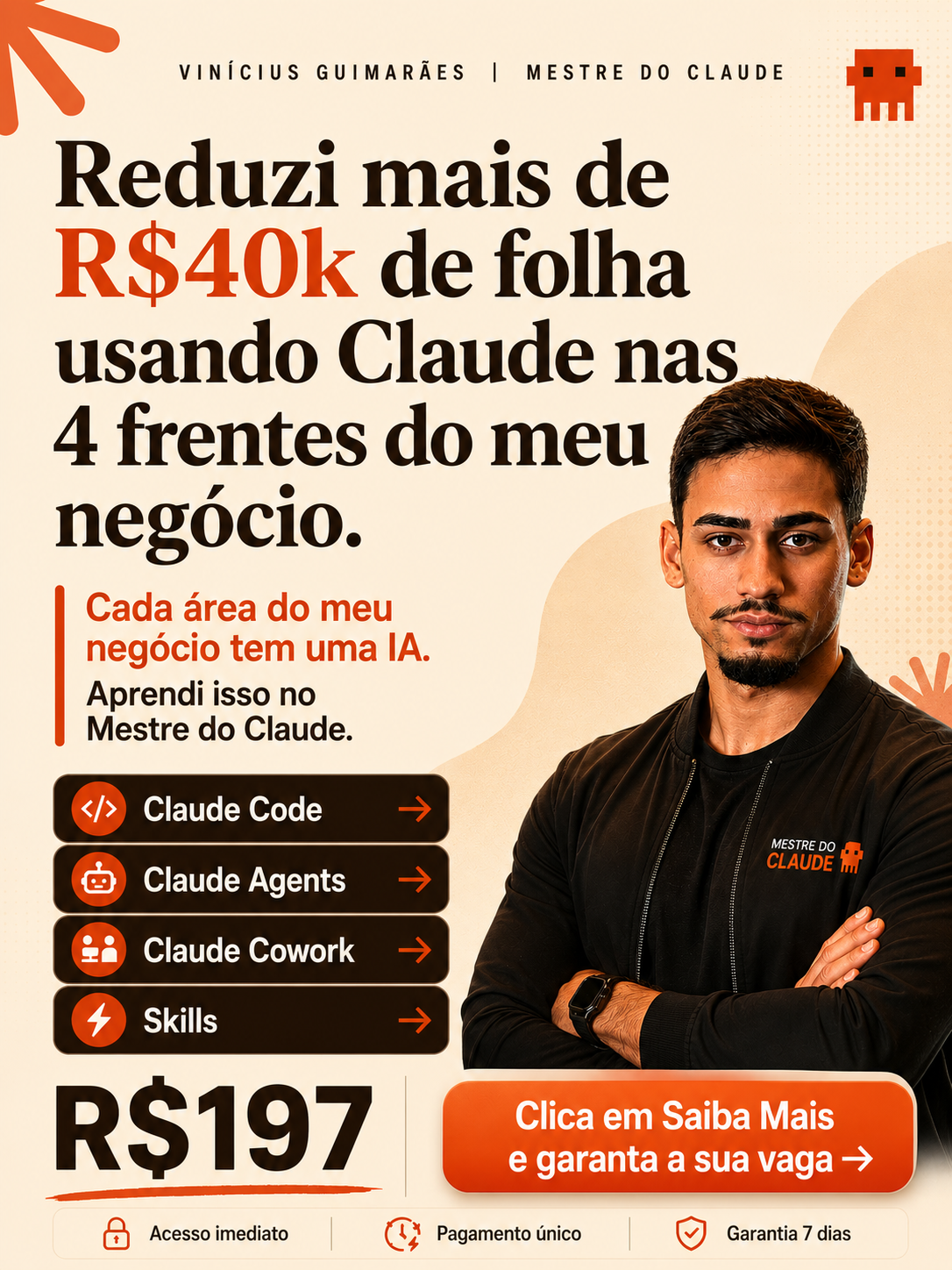 Vinícius Guimarães Facebook ad: Não contrate mais equipe.