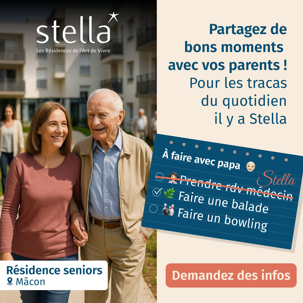 Stella Résidences Seniors Facebook ad