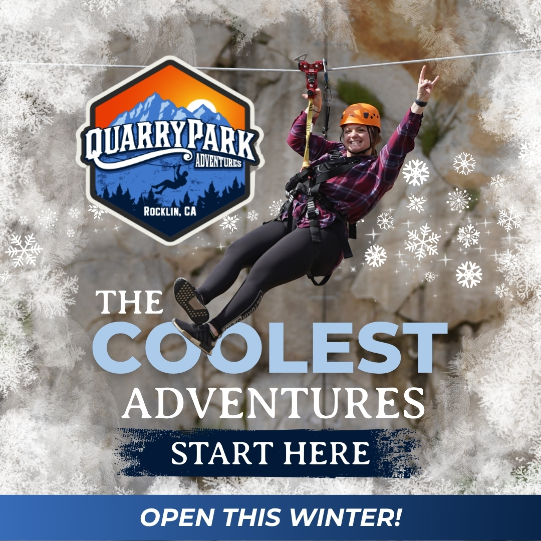 Quarry Park Adventures Facebook ad: Book a Winter Adventure!