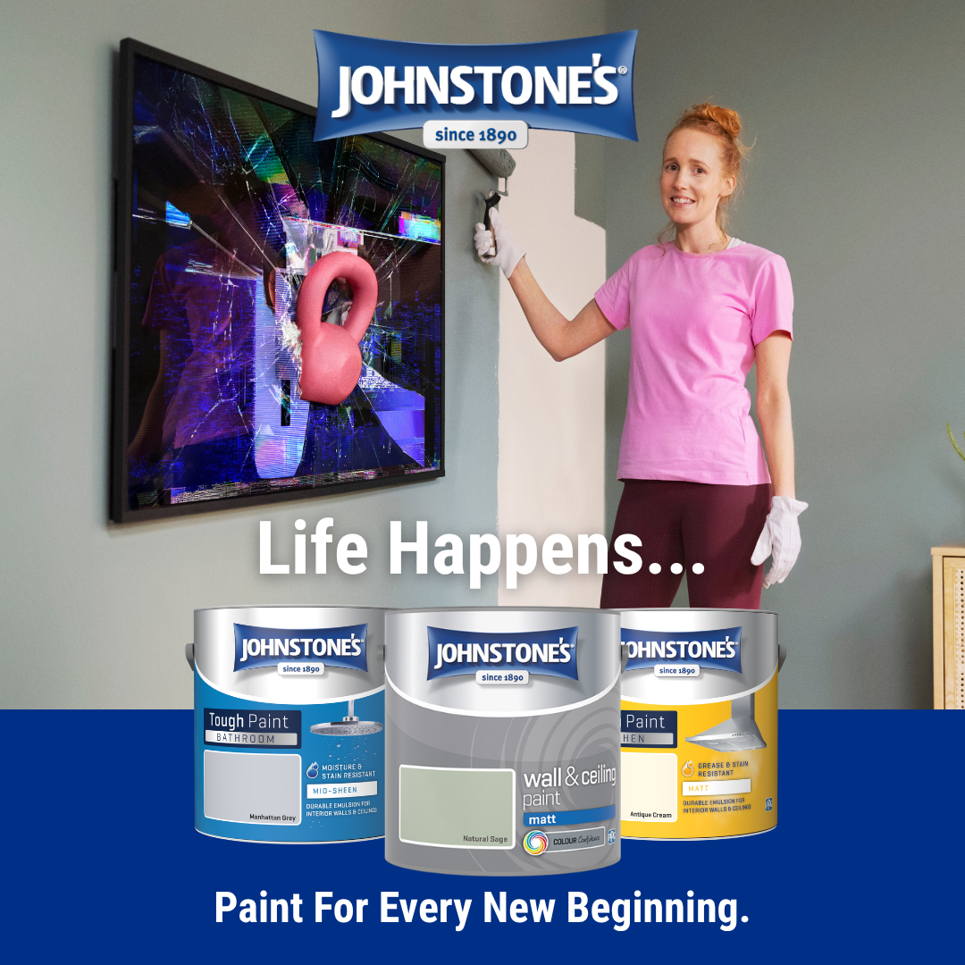 Johnstone's Paints Facebook ad: Life happens. Start fresh today