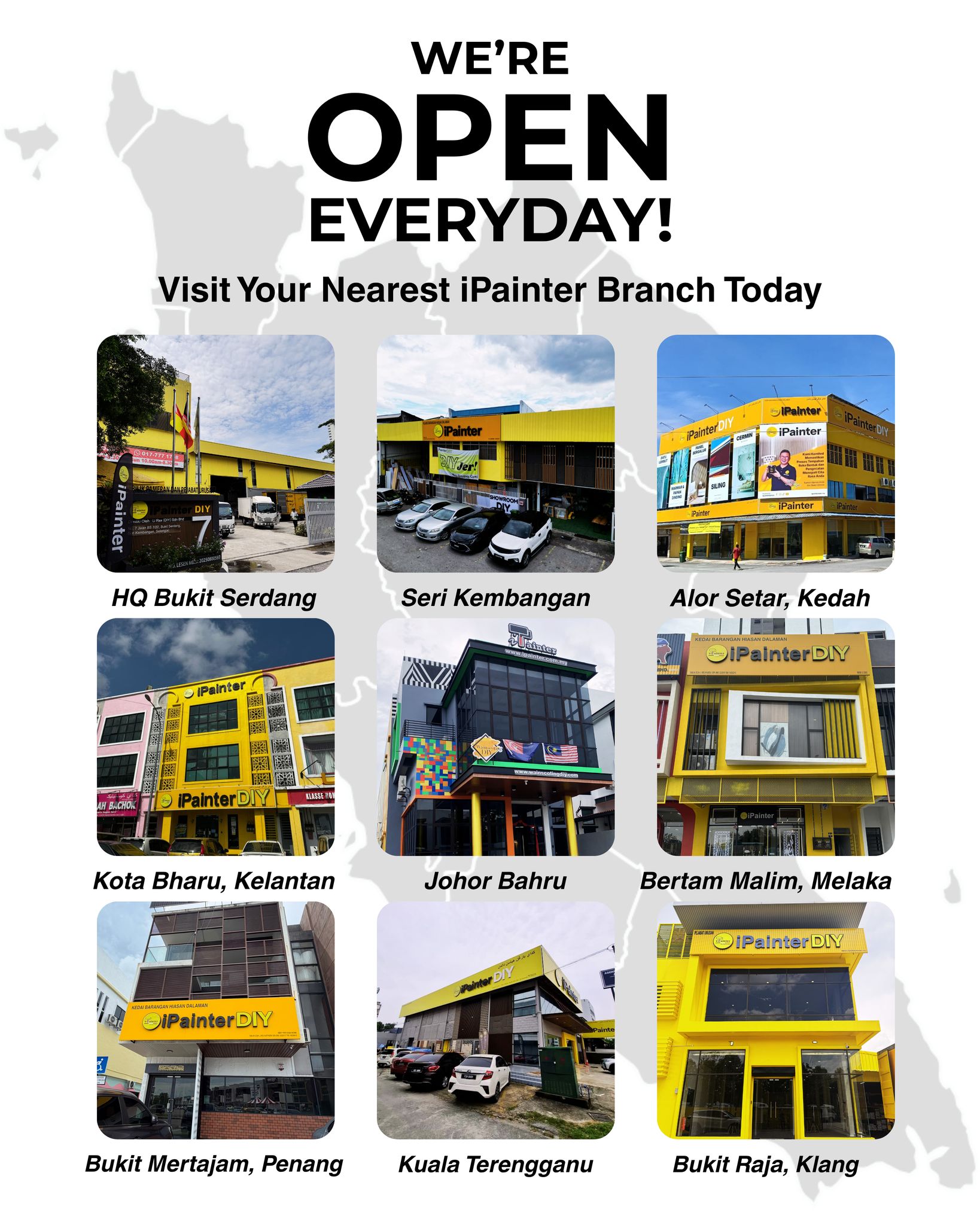IPainter DIY Facebook ad: We're Open Everyday!