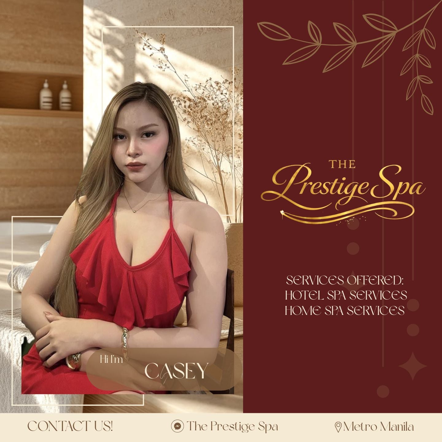The Prestige Spa Facebook ad: Luxury relaxation made easy, right where you are.