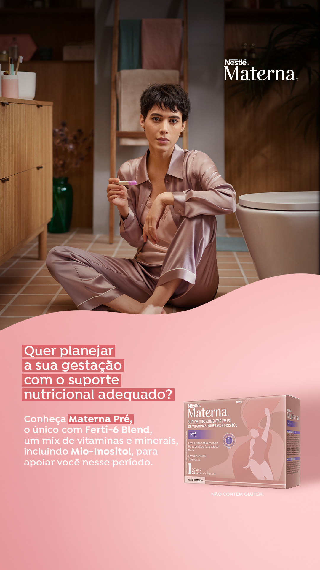 Nestle Materna Brasil Facebook ad: Com você em toda jornada.