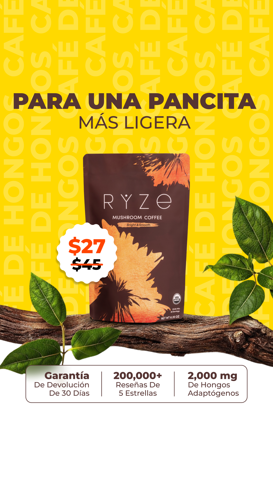 RYZE Superfoods Facebook ad