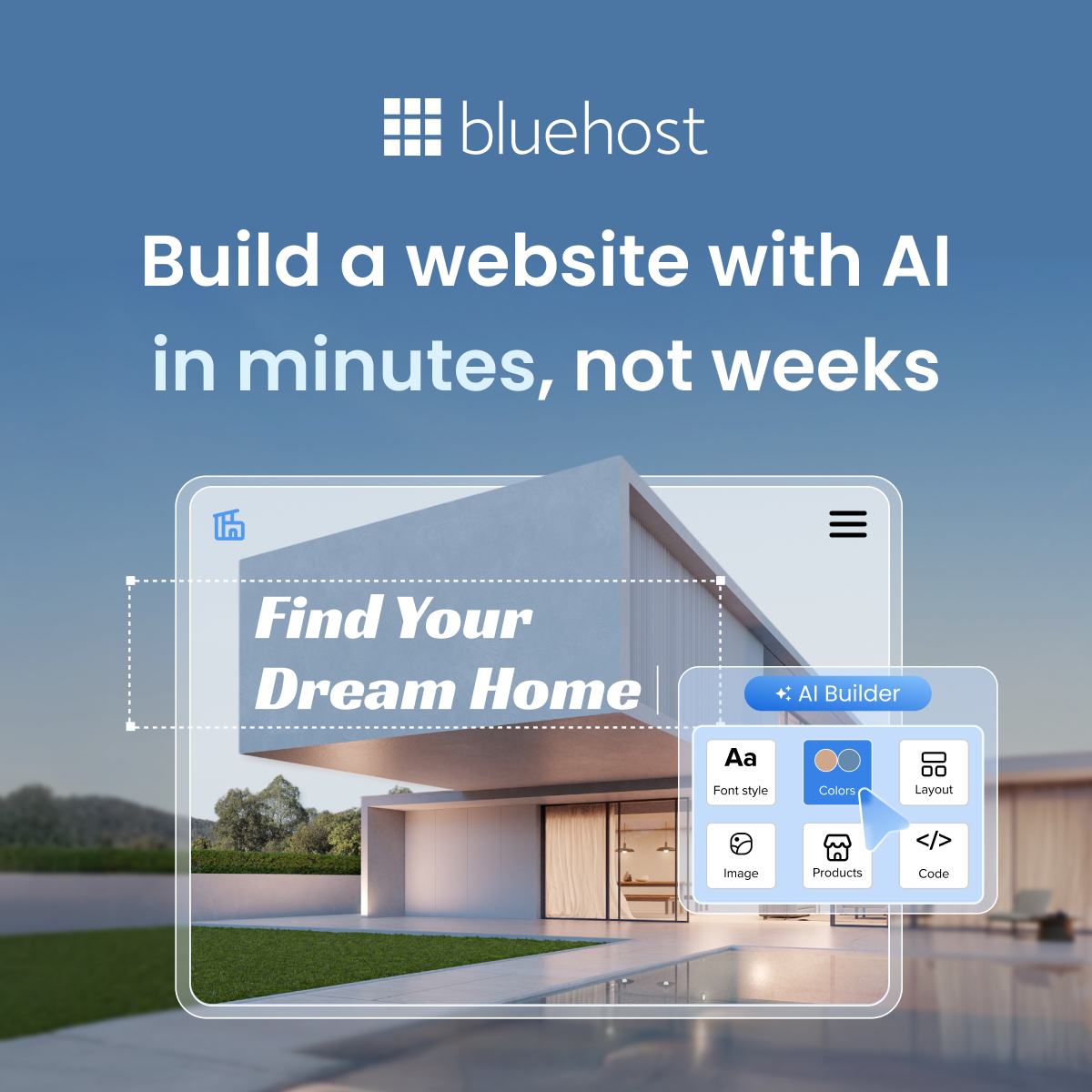 Bluehost Facebook ad