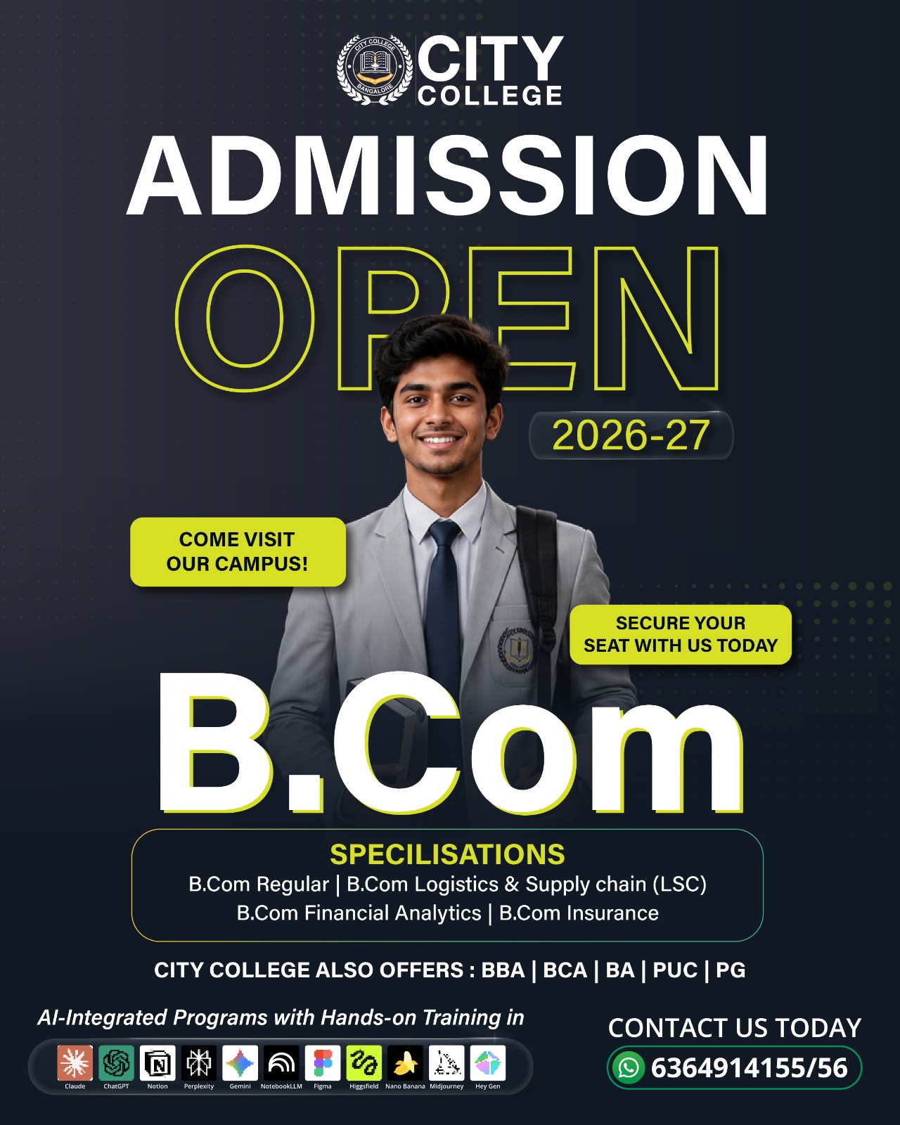 City College, Jayanagar Facebook ad: Your future starts here at City College