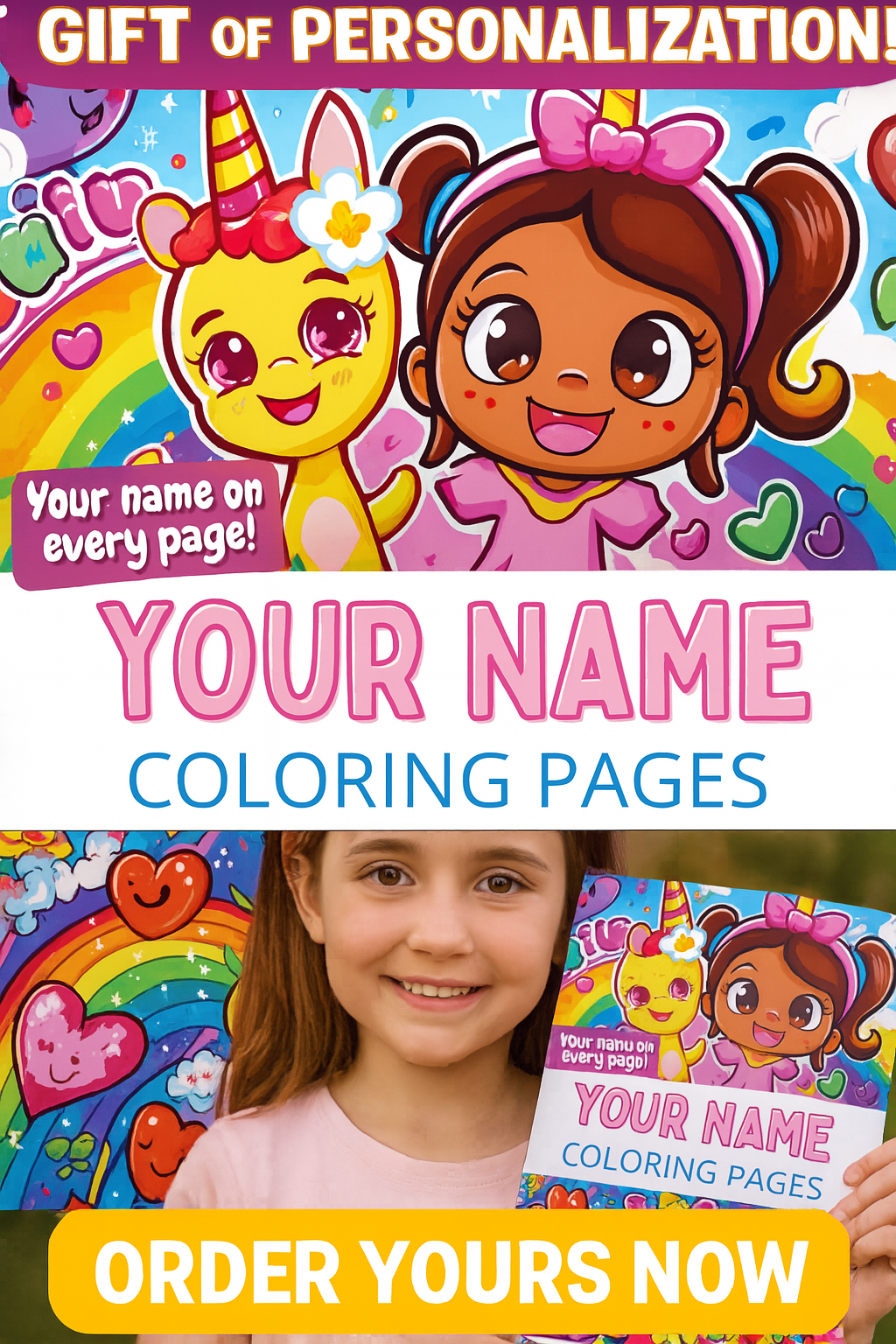 Pick-A-Page Personal Coloring Books Facebook ad