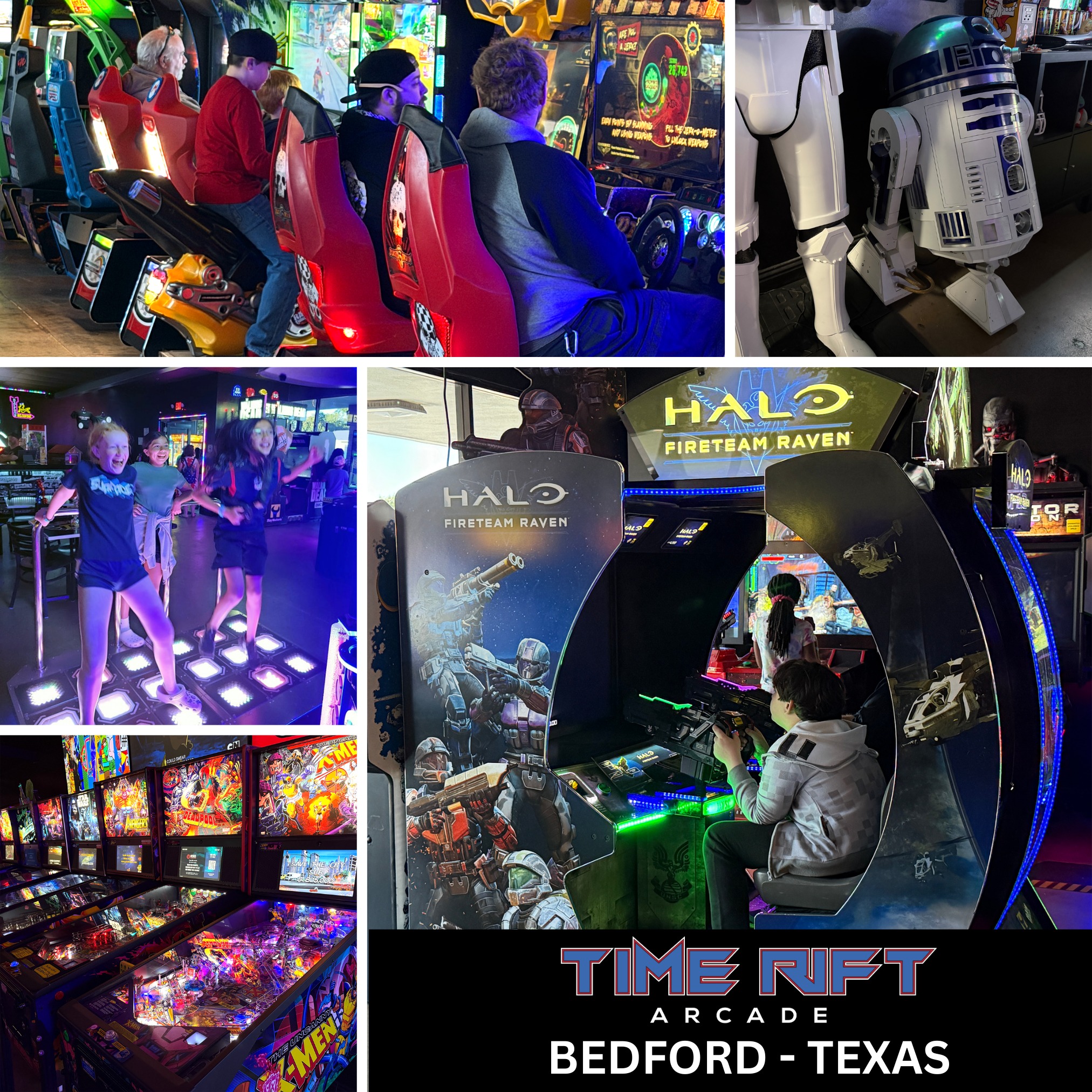 Time Rift Arcade Facebook ad: Round up the family, your crew, or whoever’s…