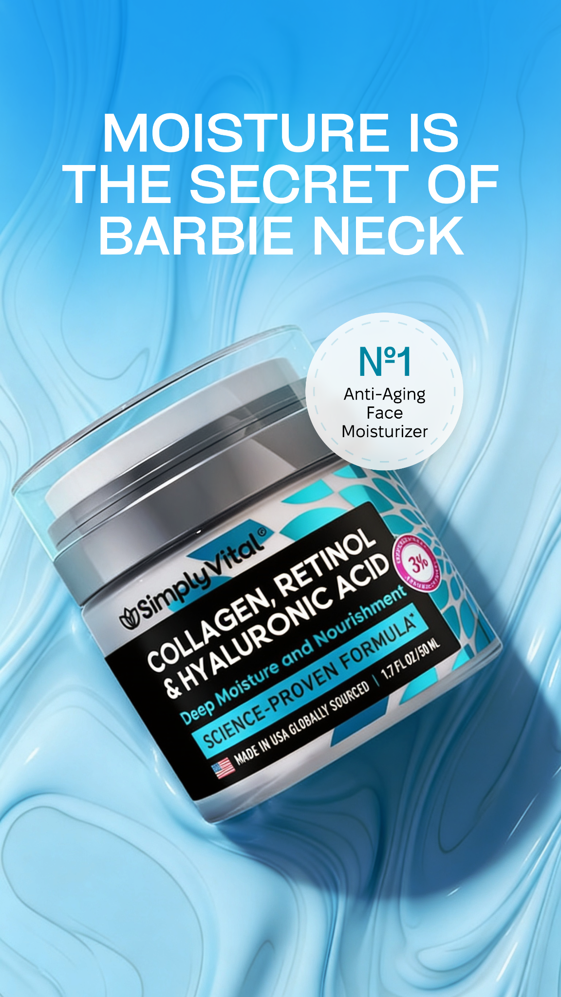 Simply Vital Facebook ad: The Secret To A Smooth Neck