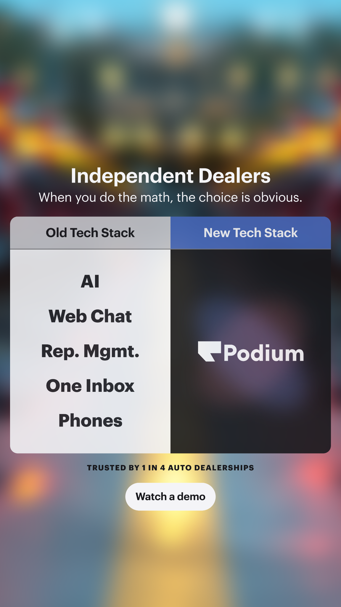 Podium Facebook ad