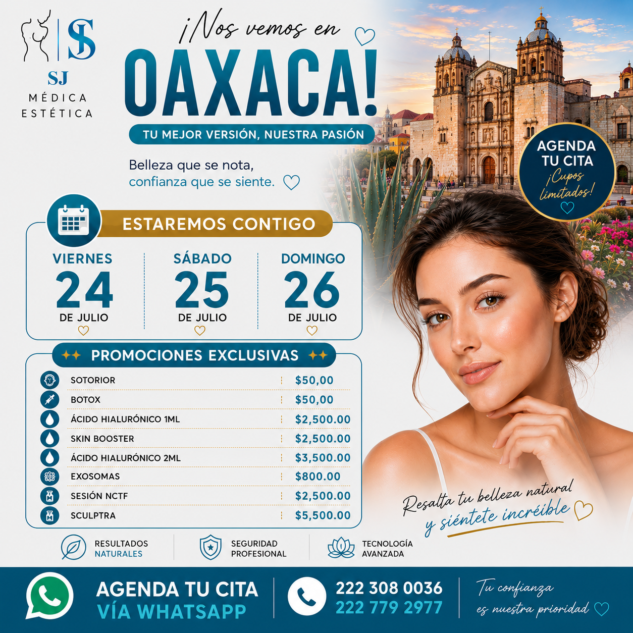 SJ Médica Estética Facebook ad: Chatea con nosotros