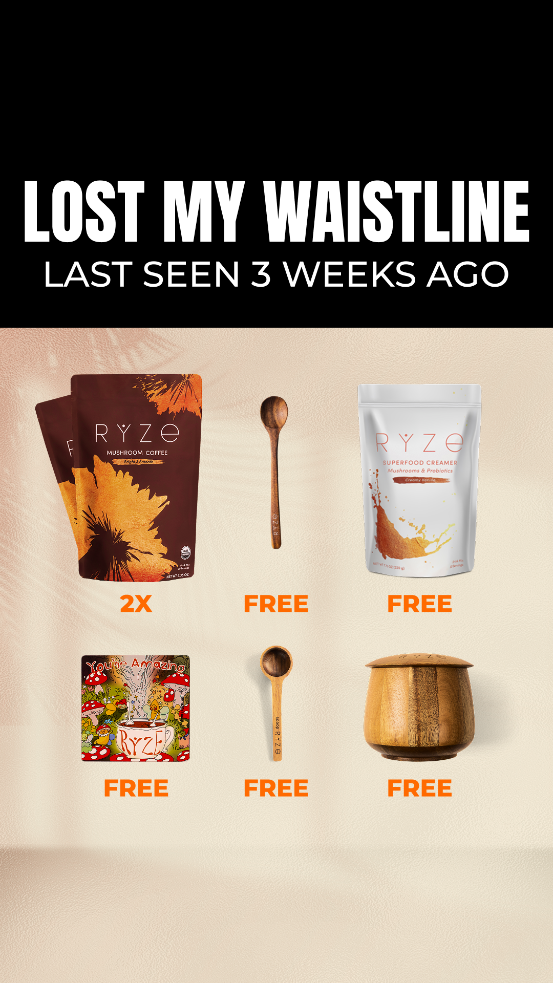 RYZE Superfoods Facebook ad
