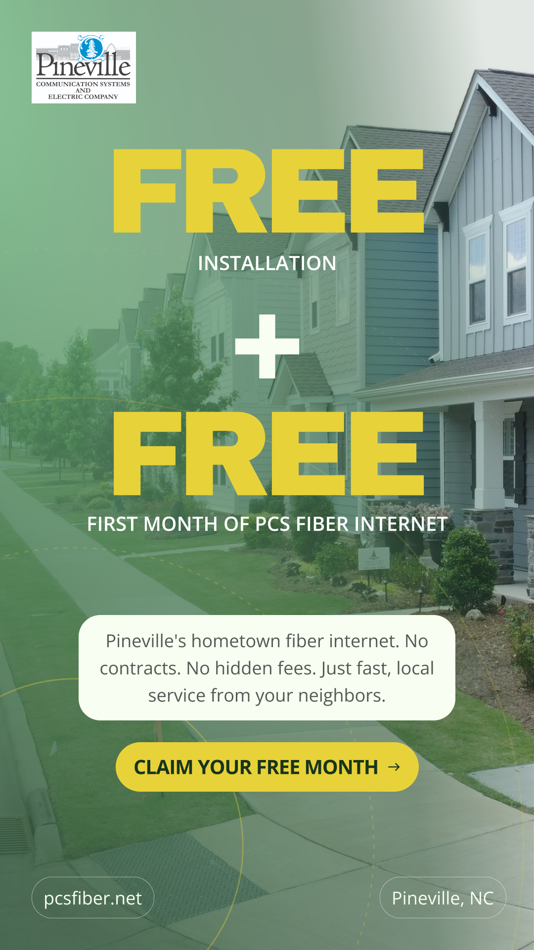 Pineville Communication Systems Facebook ad from Jun 1, 2026