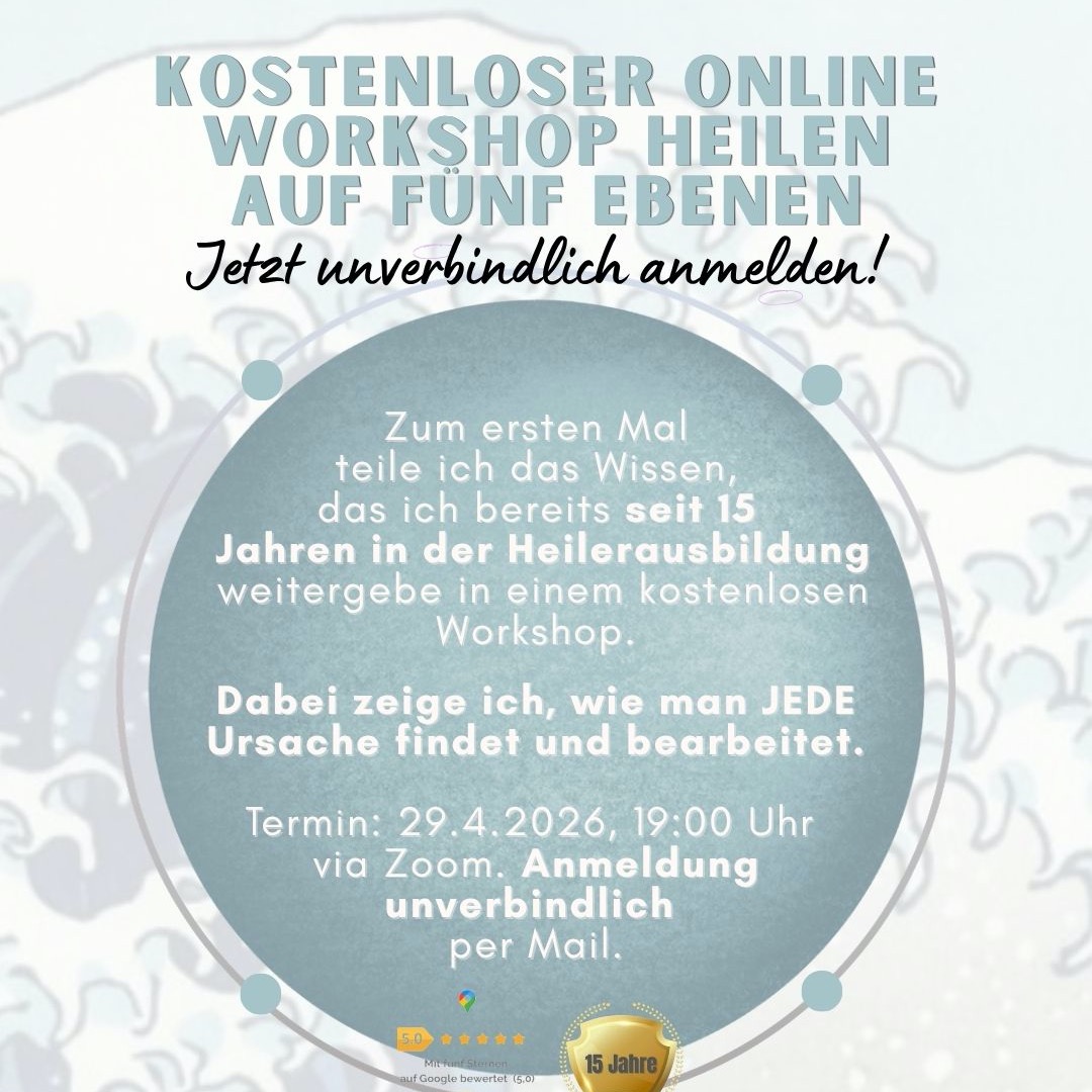 Bewusstseins.Werkstatt Facebook ad: Der kostenlose online Workshop Heilen auf fünf Ebenen…