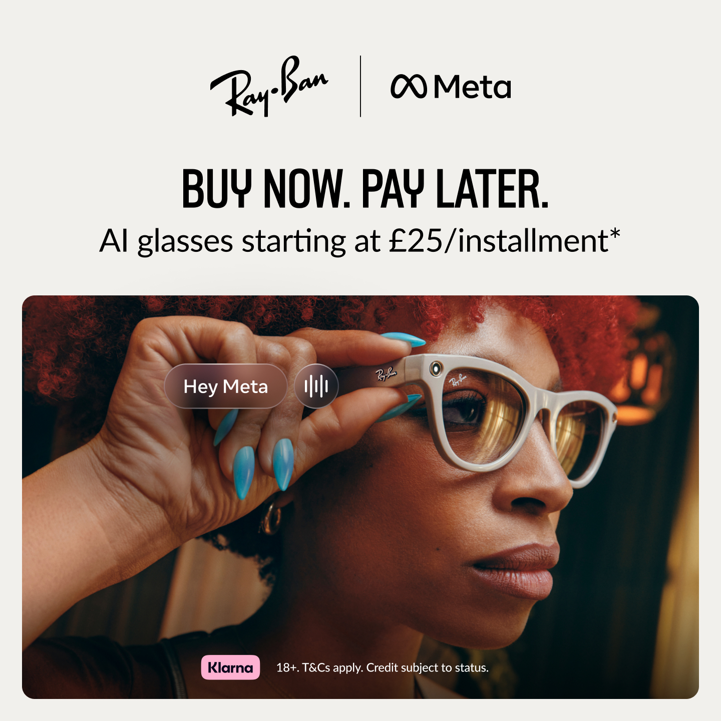 Ray-Ban Meta Facebook ad