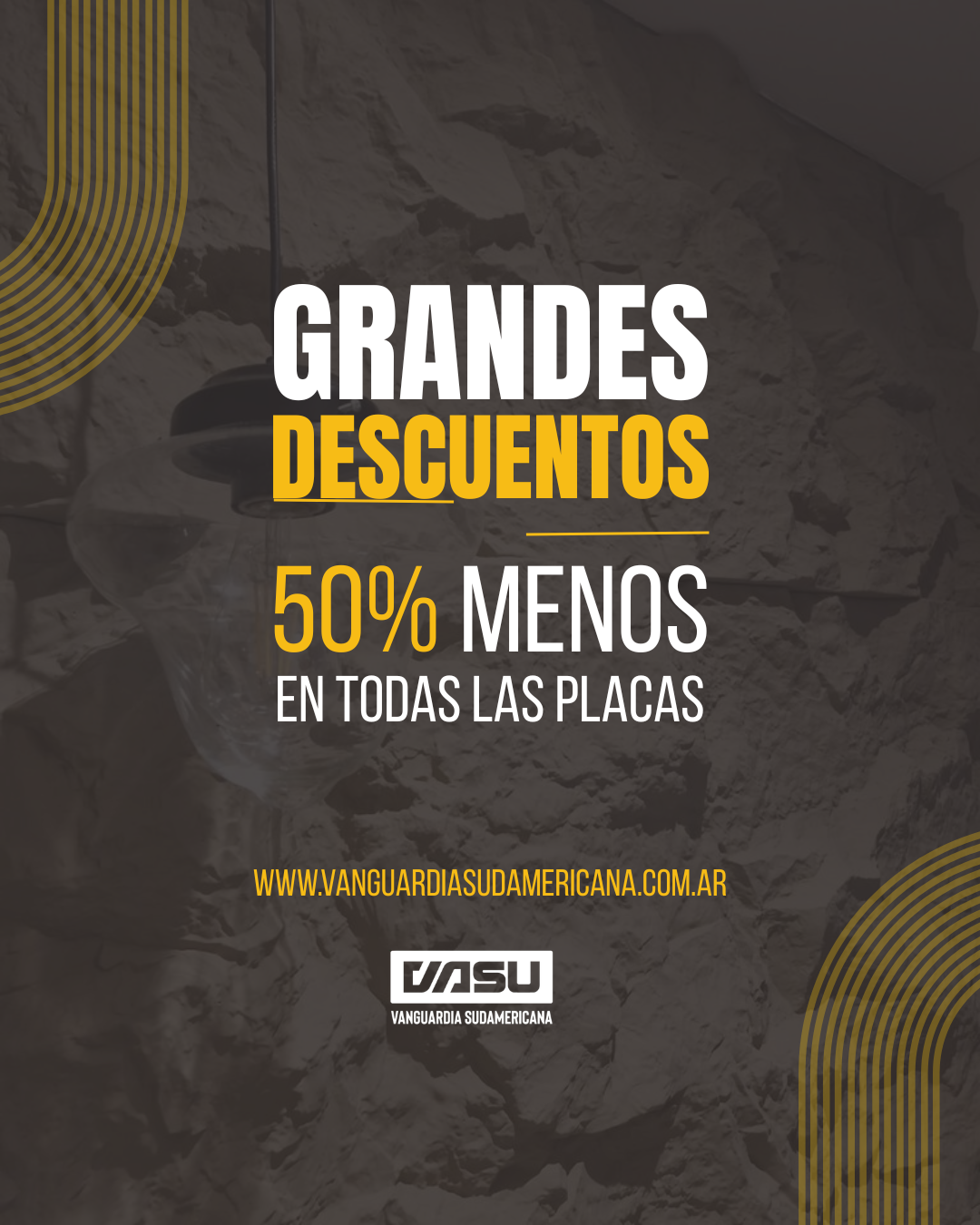VASU.select Facebook ad: 50% de descuento en todas las placas