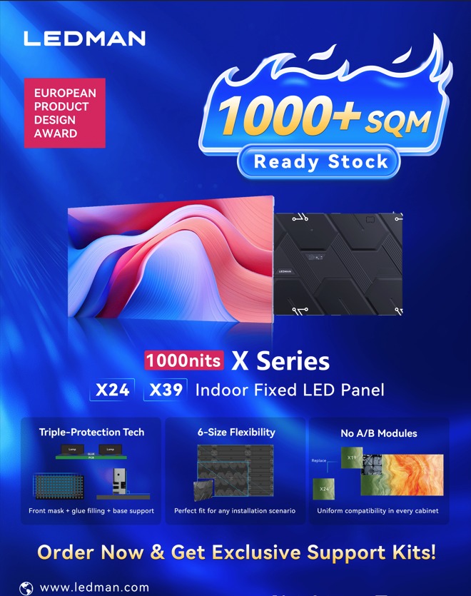 Ledman Group Facebook ad: Global Reach, Local Speed: The X-Series is Here.