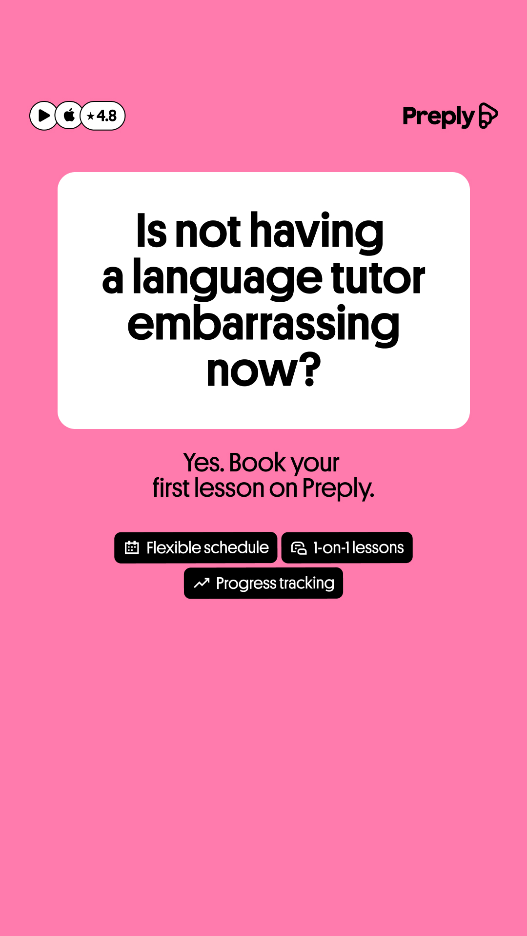 Preply Facebook ad