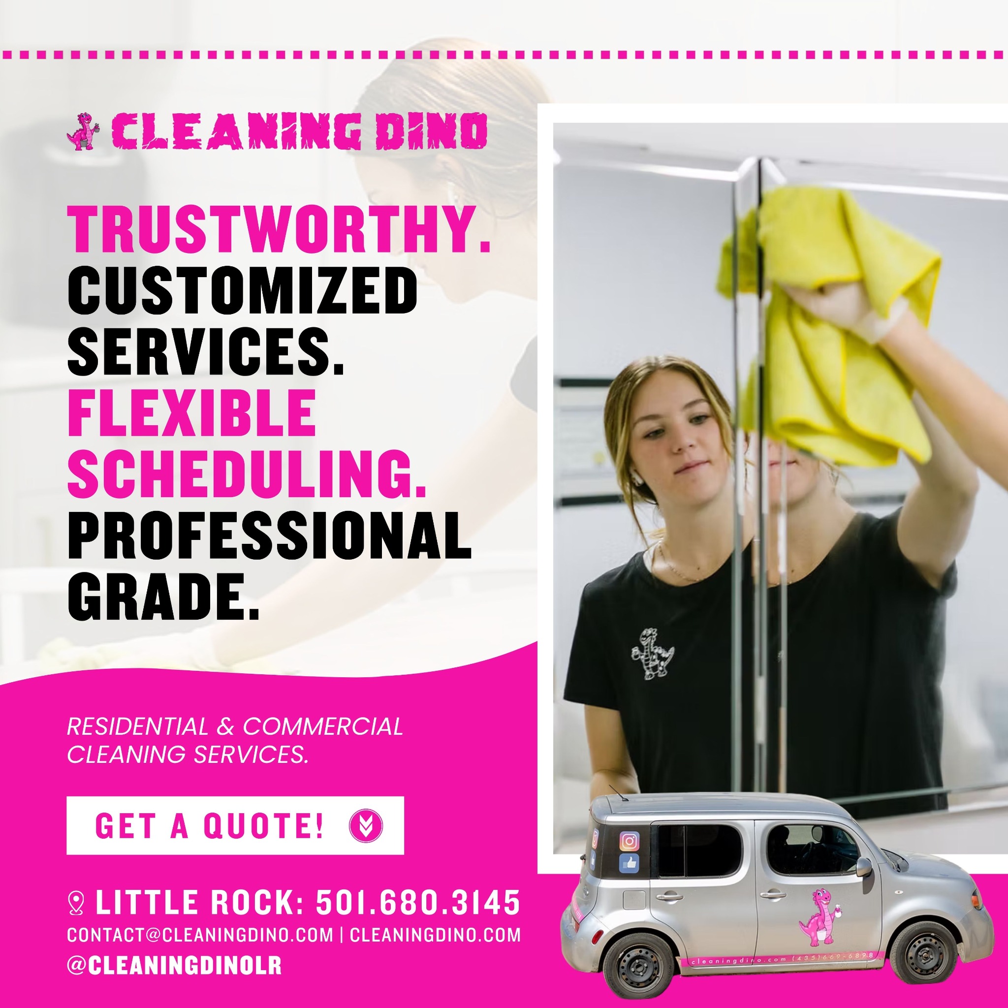 Cleaning Dino LR Facebook ad