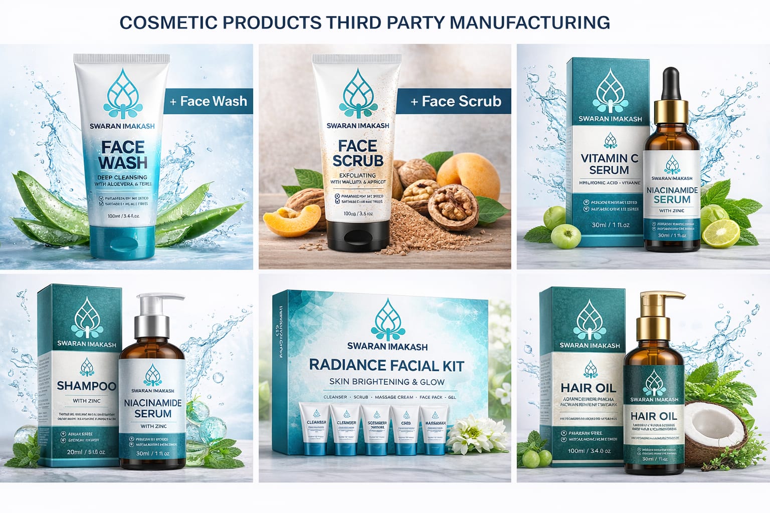 SLS third-party Manufacturing Company Facebook ad: Launch Your Own Cosmetic Brand-We Manufacture It