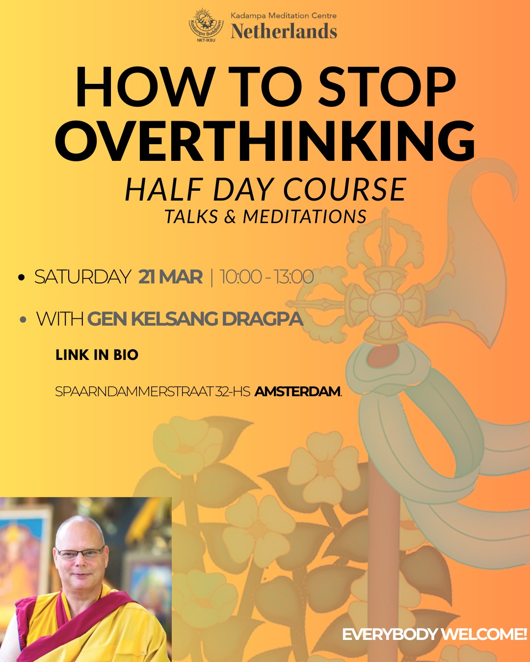 Kadampanederland Facebook ad: Half Day Course: How to Stop Overthinking - Kadampa…