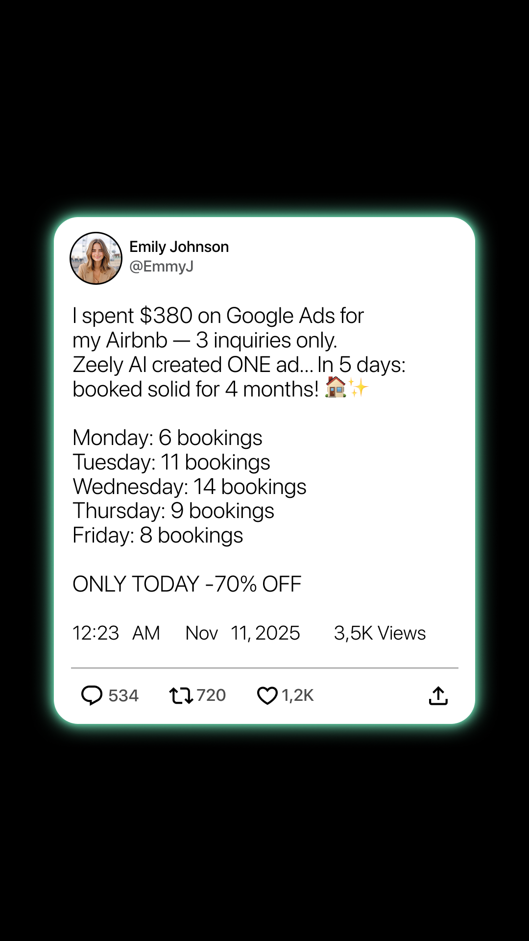 Zeely Facebook ad