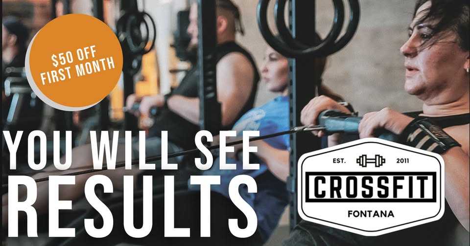 CrossFit Fontana Facebook ad: SCHEDULE A FREE CLASS TODAY - Join Community…