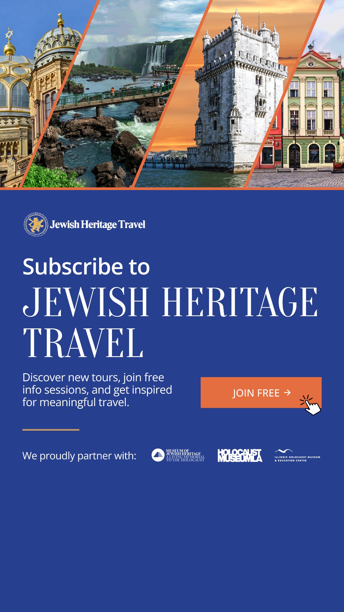 Jewish Heritage Travel Facebook ad from May 18, 2026