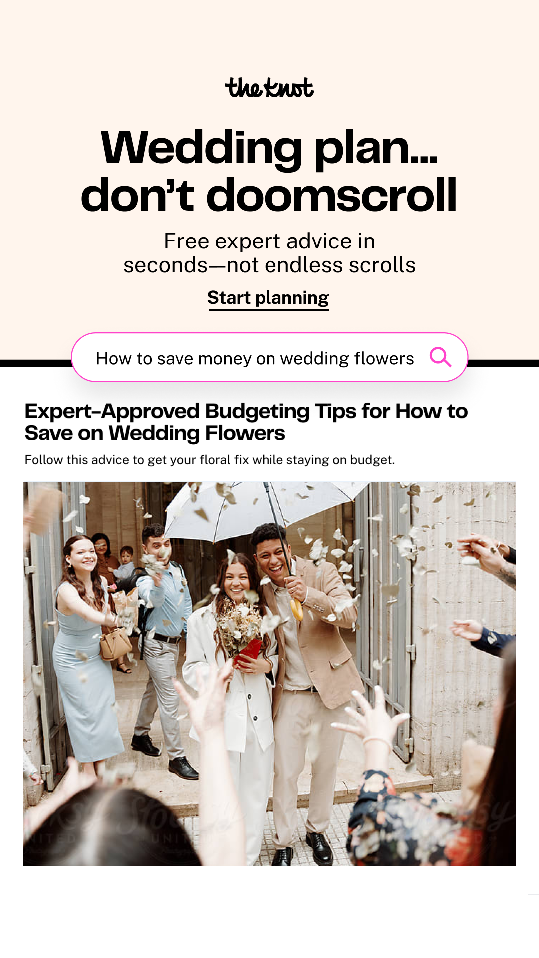 The Knot Facebook ad