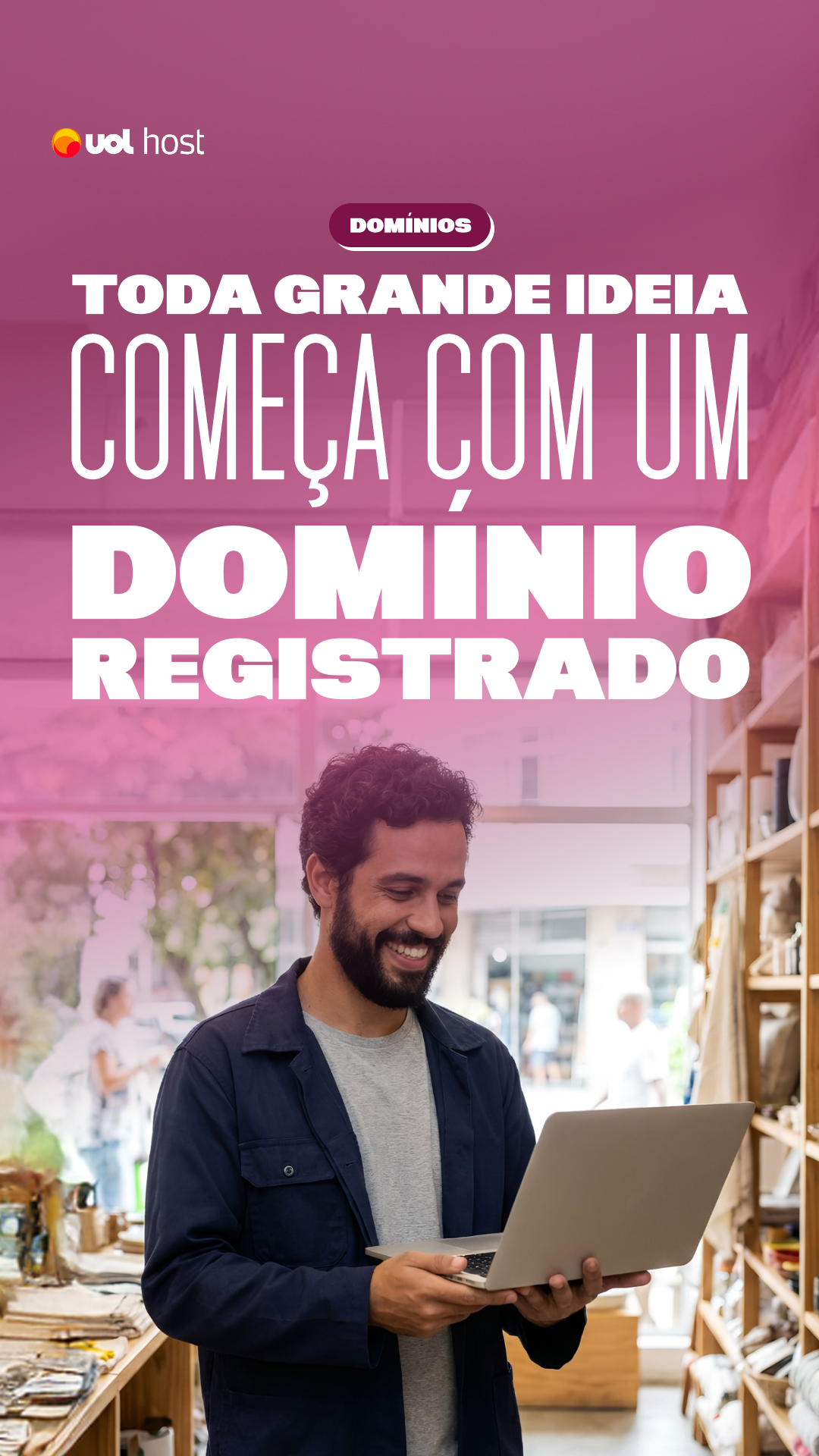 UOL Host Facebook ad from Jul 13, 2026