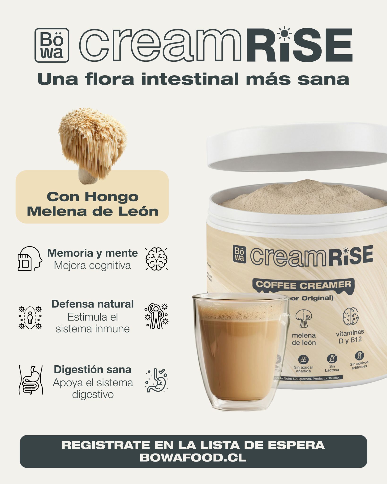 Bowa Facebook ad: Lanzamiento Cream Rise de Böwa Food