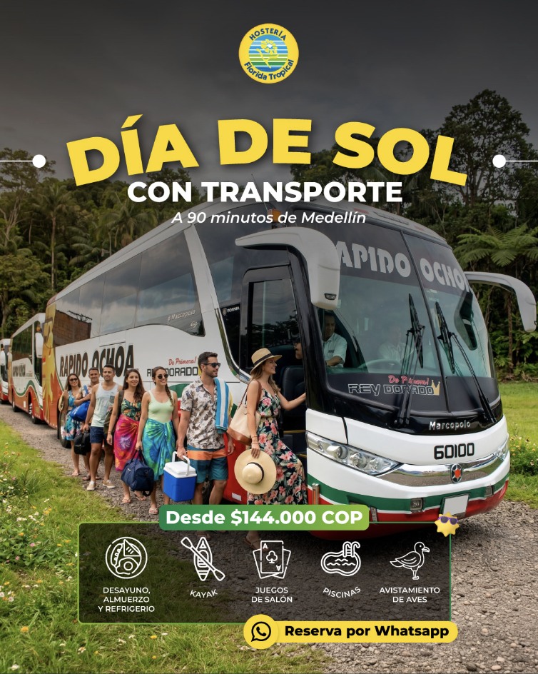 Hosteria Florida Tropical Facebook ad: Aquí si no paseas… es porque no quieres…