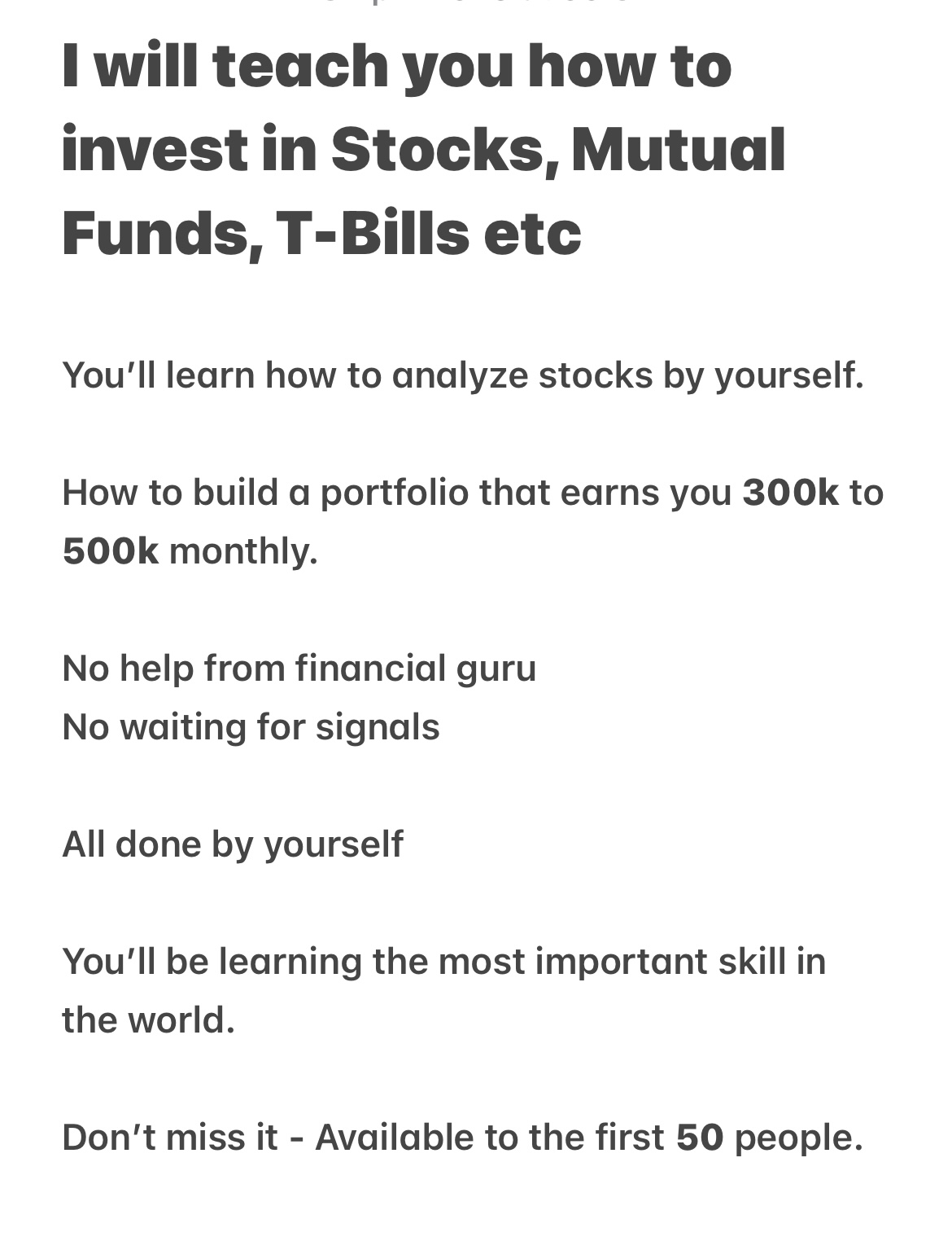 Mister Eriki Facebook ad: The Skill That Pays Forever