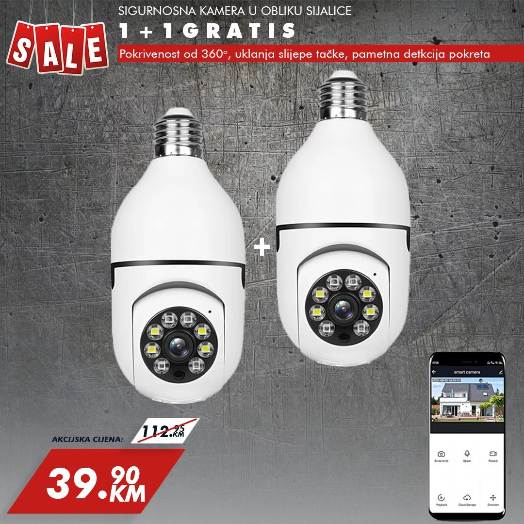 Nova Shop Facebook ad: DVA KOMADA KAMERA SIJALICA PO CIJENI JEDNOG 1+1…