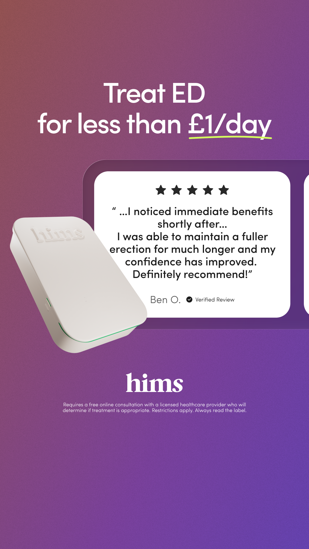 hims Facebook ad