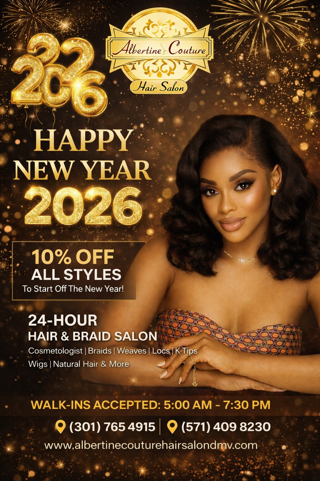 Albertine Couture Hair Salon Dumfries Virginia Facebook ad