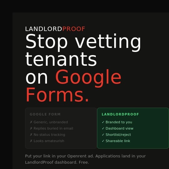 Landlord Proof Facebook ad
