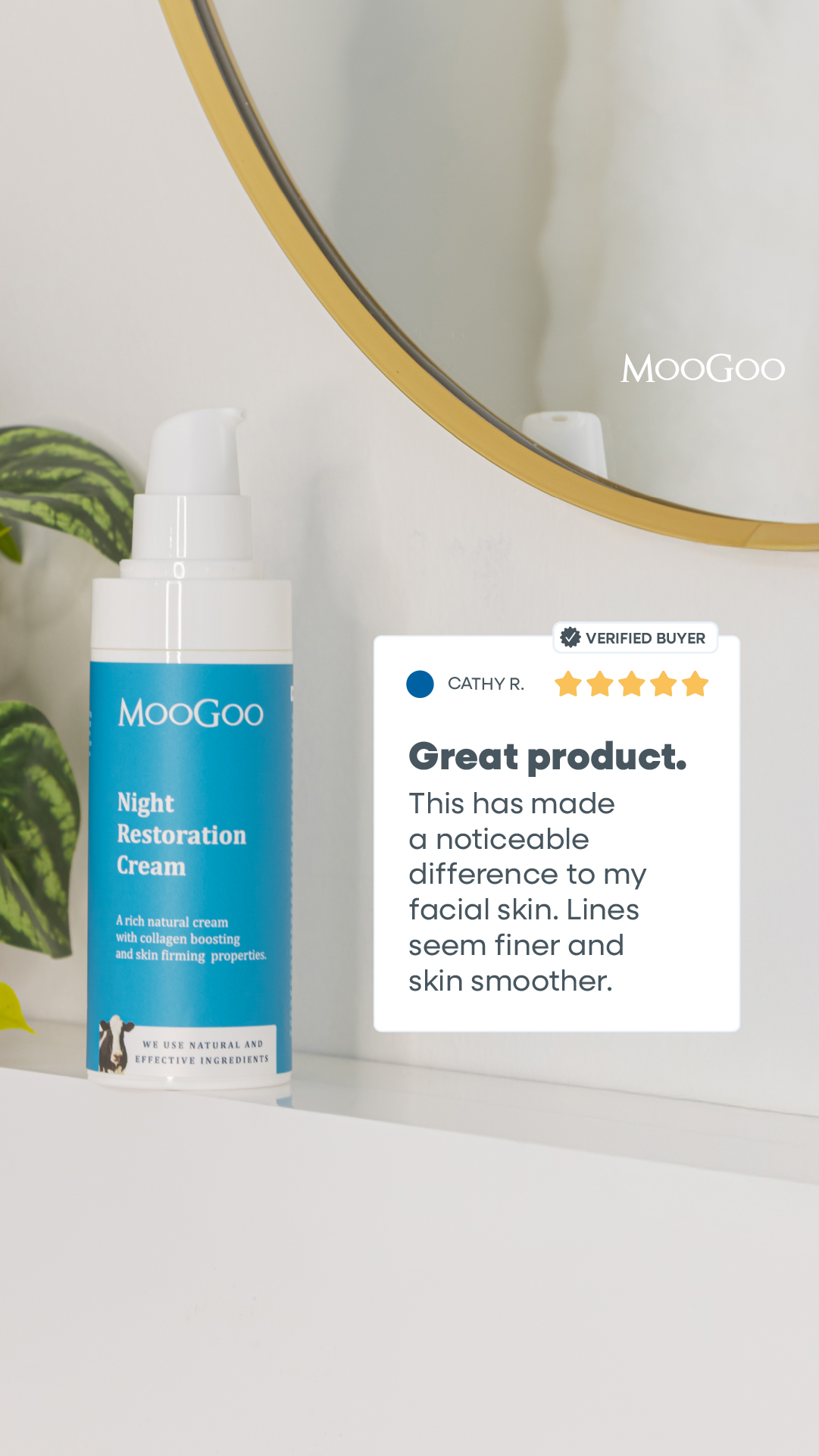 MooGoo Skin Care Facebook ad