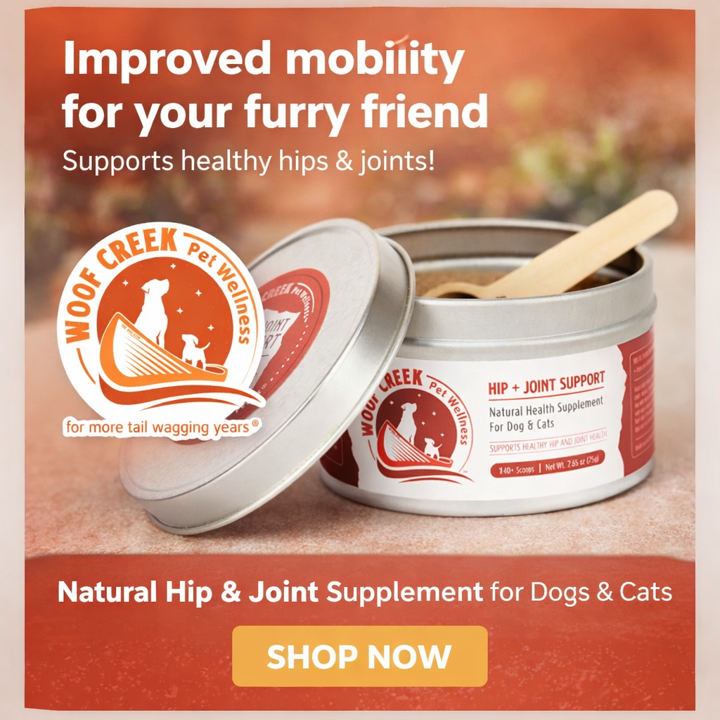 Woof Creek Pet Wellness Facebook ad: Rethinking Joint Care for Dogs & Cats