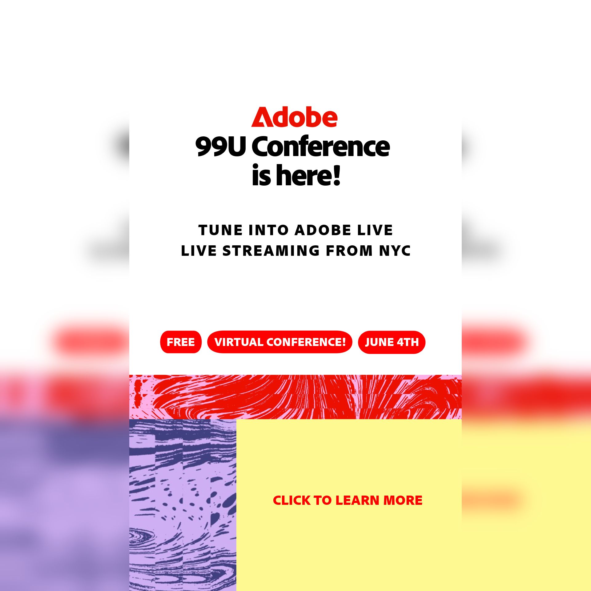 Adobe Live Facebook ad