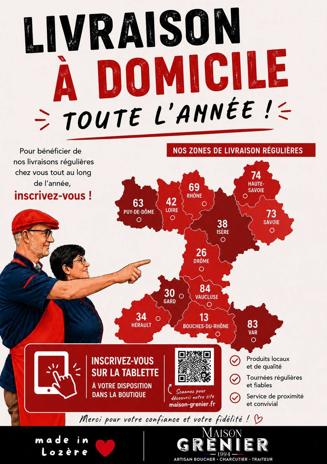 Livraison Boucherie Grenier Facebook ad: . Bonjour n'hésitez pas à renseigner vos infos…