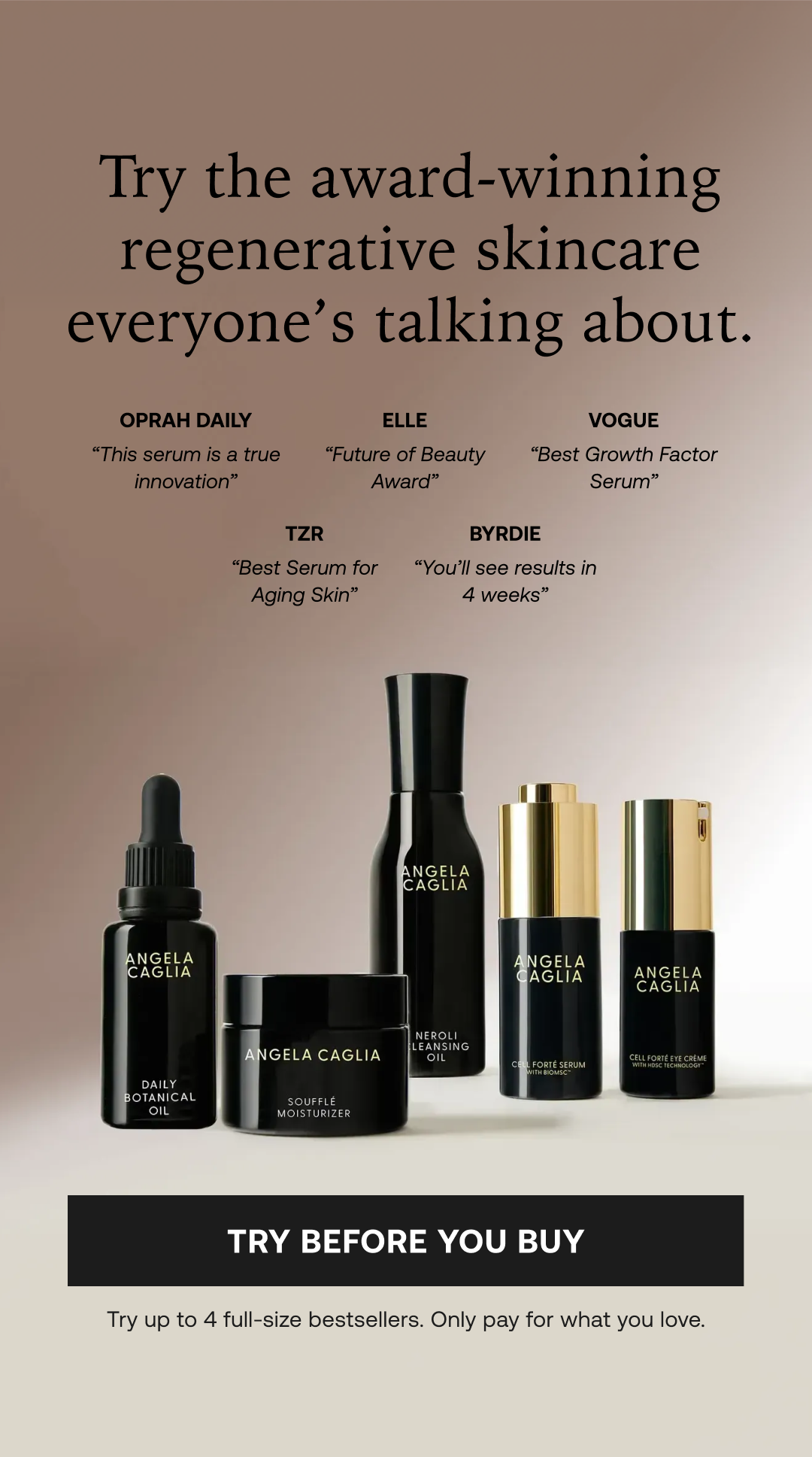 Angela Caglia Skincare Facebook ad