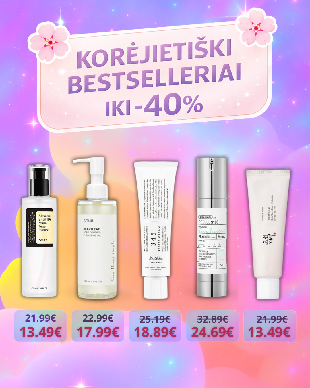 Asian Blossom korėjietiška kosmetika Facebook ad