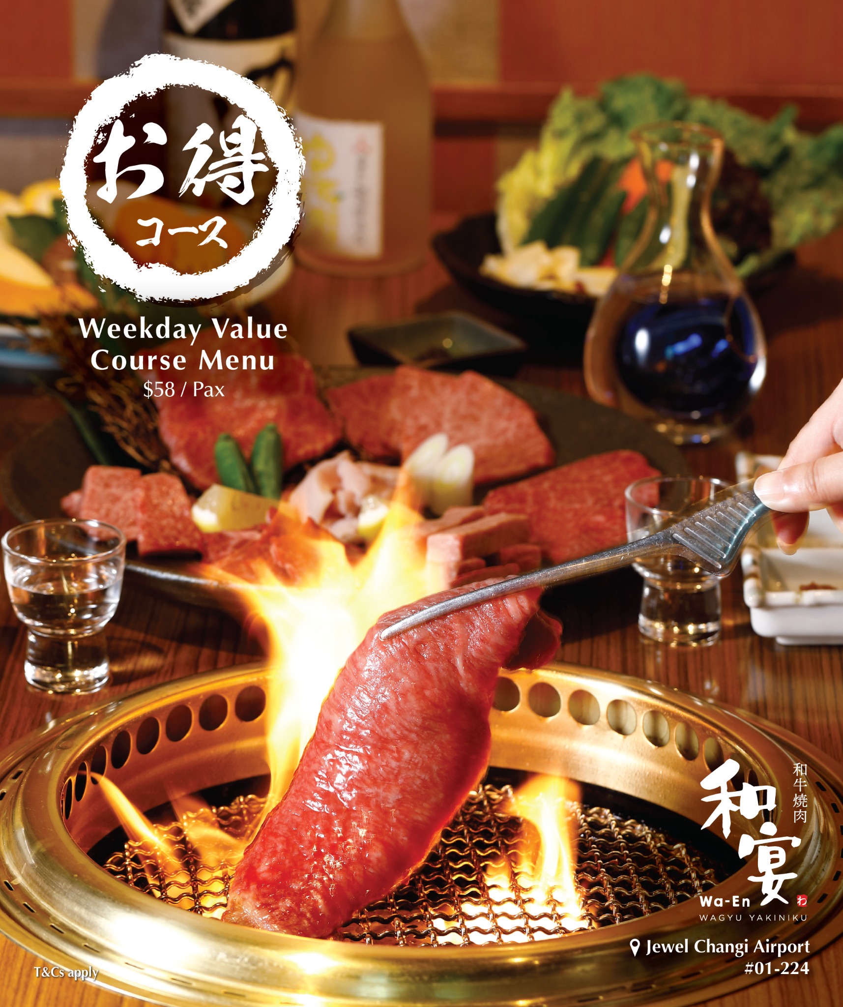 Wa-En Wagyu Yakiniku Facebook ad: Discover our new $58 Weekday Value Course and…