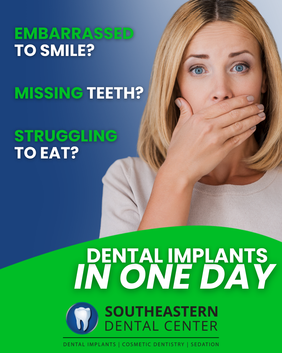 Southeastern Dental Center Facebook ad from Feb 5, 2026