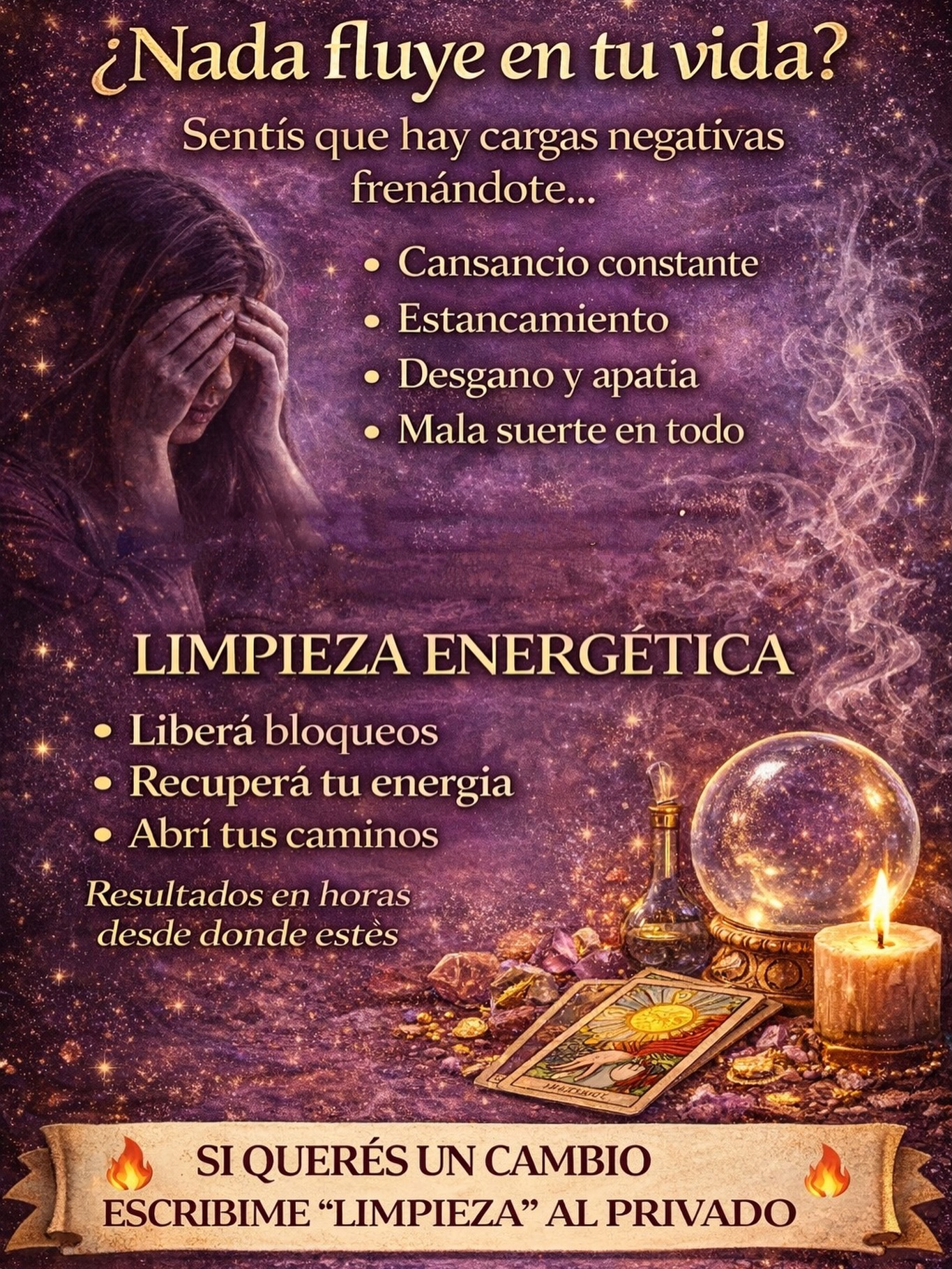 Catarsis del Alma Facebook ad: LIMPIEZA ENERGÉTICA A DISTANCIA